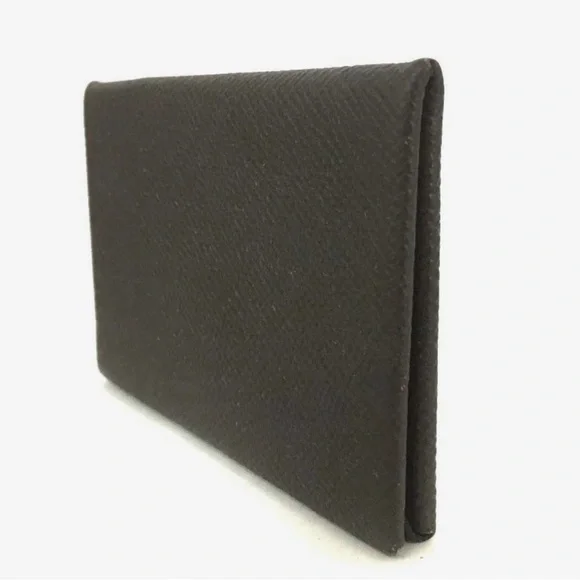 ❌SOLD❌ Hermes Dark Brown Epsom Leather Calvi Card Case - Picture 3 of 6